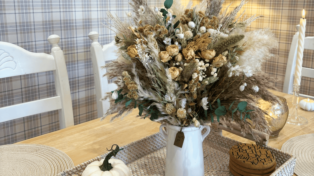 Neutral Tones Dried Flower Arrangements - Pampas Tallo