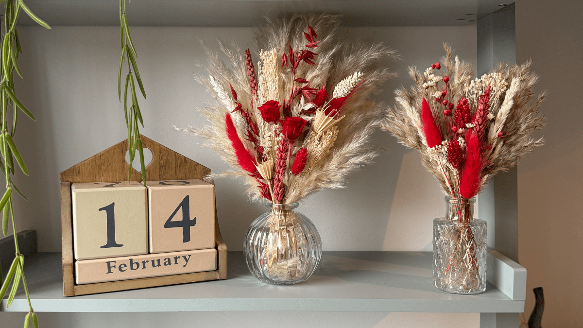 Valentine's Dried Flowers - Pampas Tallo