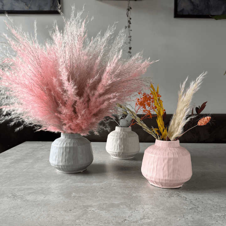 10cm Glazed Ceramic Vase - Pampas Tallo