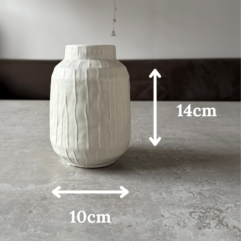 14cm Glazed Ceramic Vase - Pampas Tallo