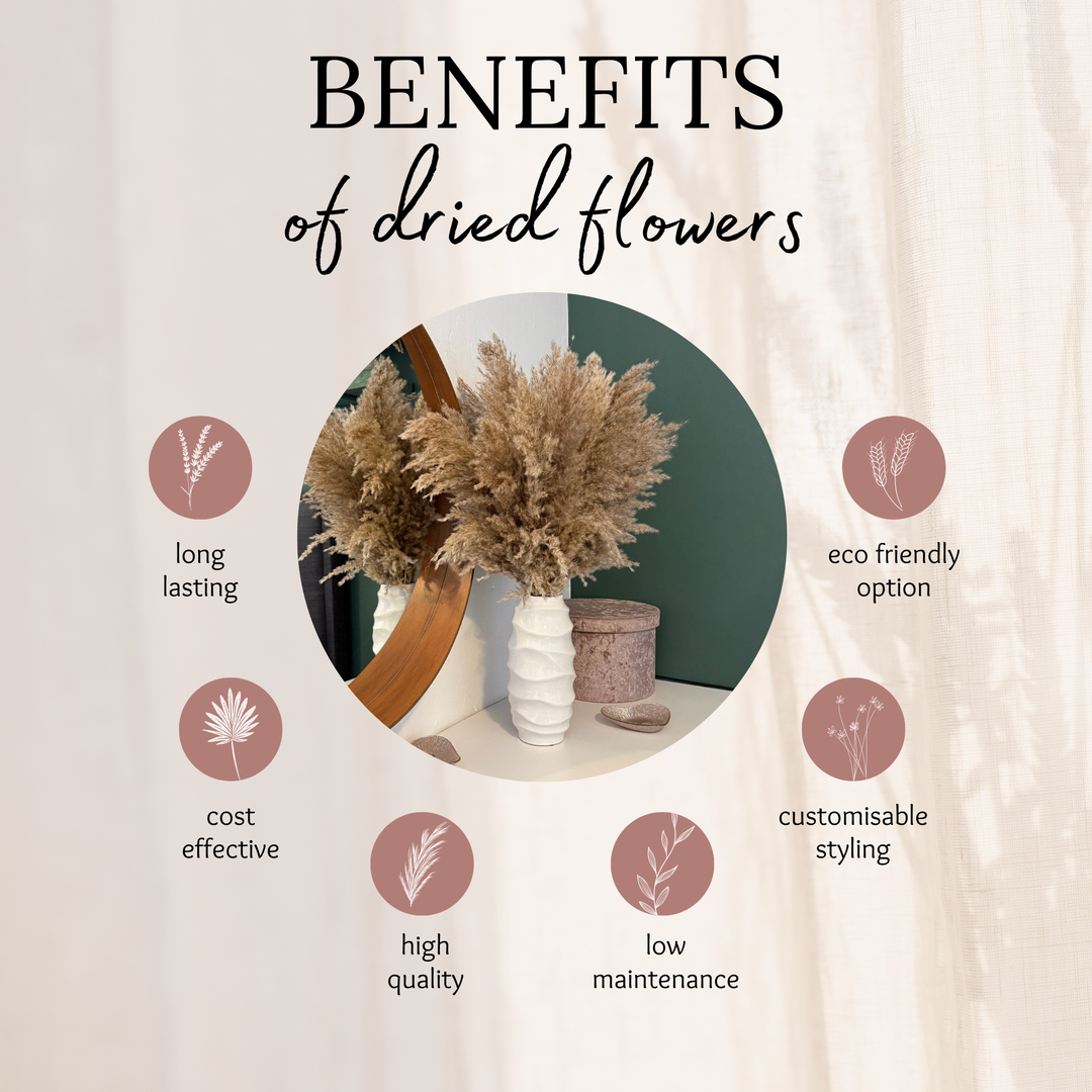 Faith Dried Flower Arrangement | Nude Fluffy Pampas Grass