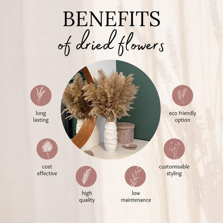 Faith Dried Flower Arrangement | Nude Fluffy Pampas Grass