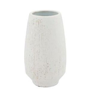 25cm Tall Lamia White Vase - Pampas Tallo