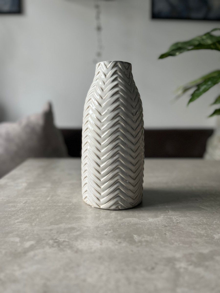 27cm Ceramic Vase - Pampas Tallo
