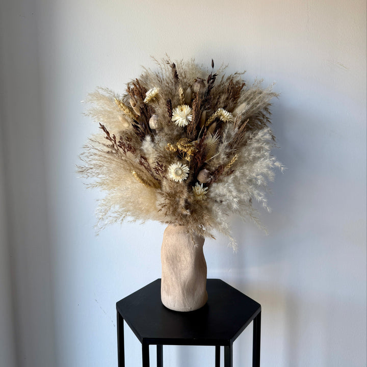Olivia Dried Flower Arrangement | Natural, Cream &amp; Brown