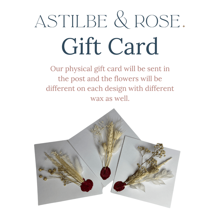 Astilbe & Rose Physical Gift Voucher - Pampas Tallo