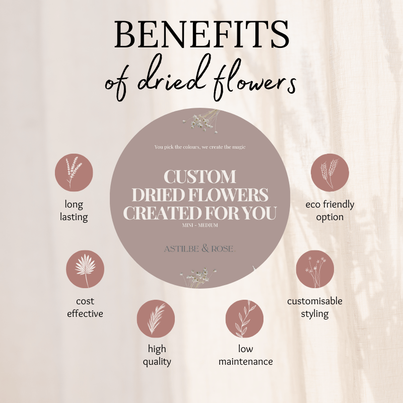 Custom Dried Flowers Created For You - Mini To Medium - Pampas Tallo