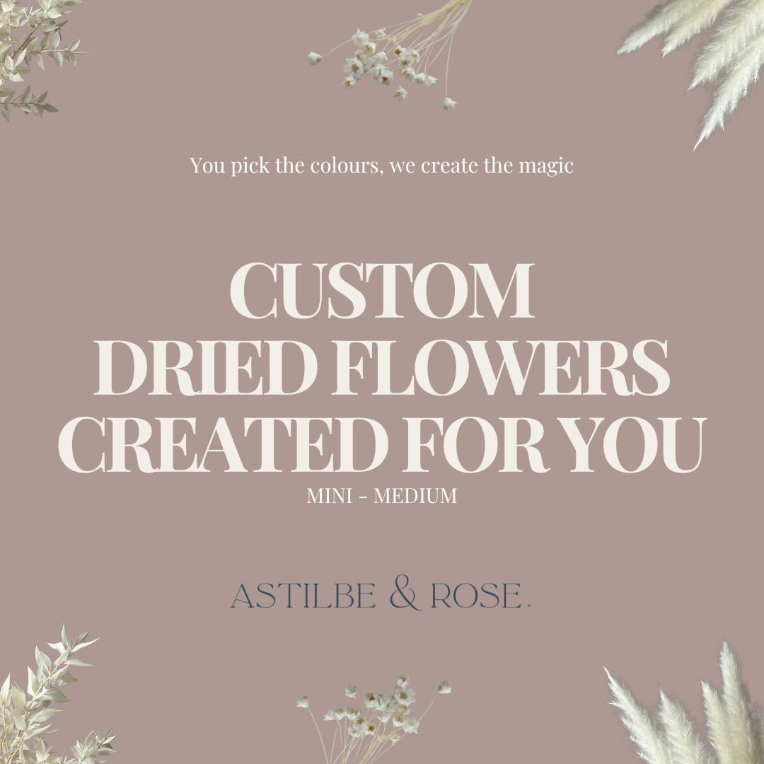 Custom Dried Flowers Created For You - Mini To Medium - Pampas Tallo
