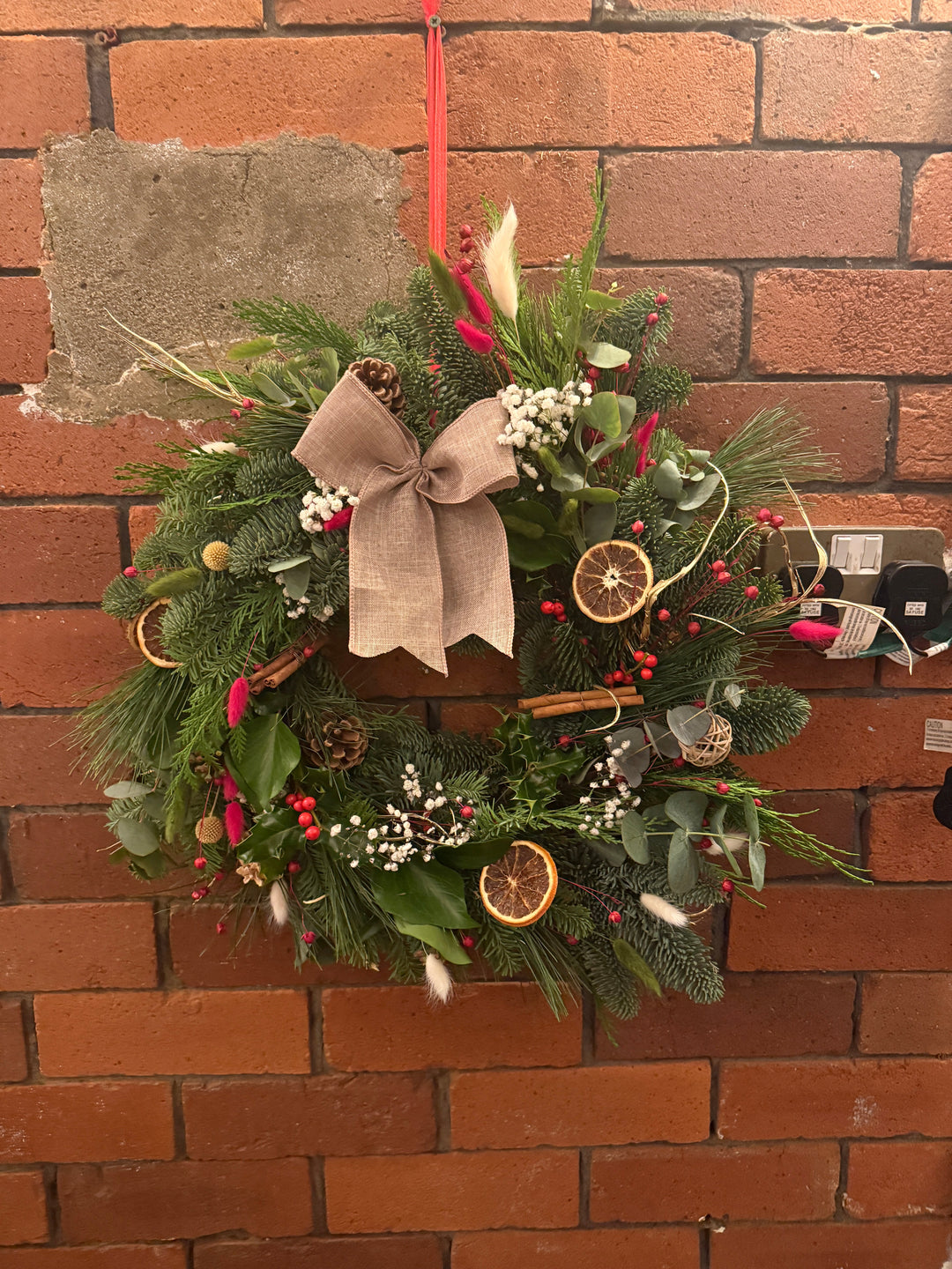 Custom Made Christmas Wreath - Pampas Tallo