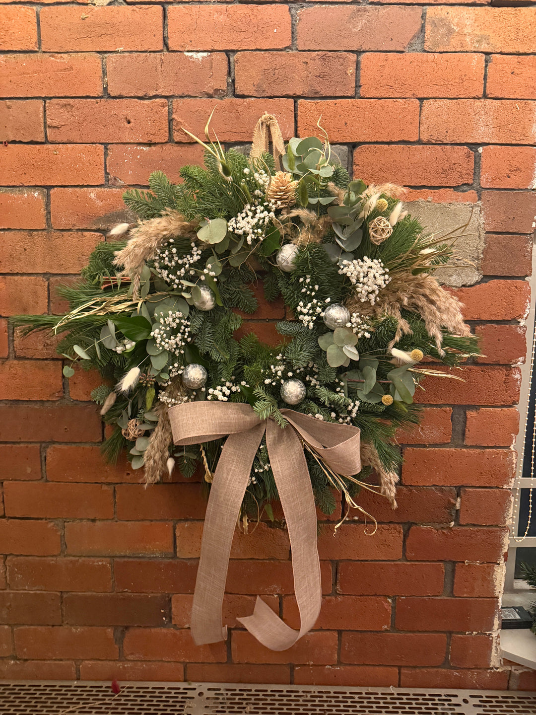 Custom Made Christmas Wreath - Pampas Tallo