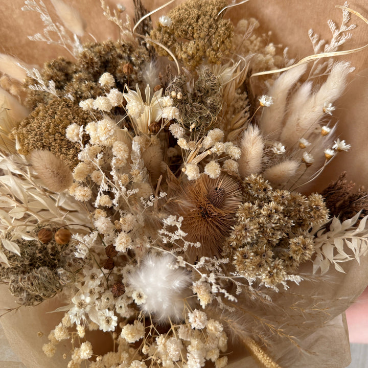 Dried Flower Bouquet | Neutral &amp; White - Pampas Tallo