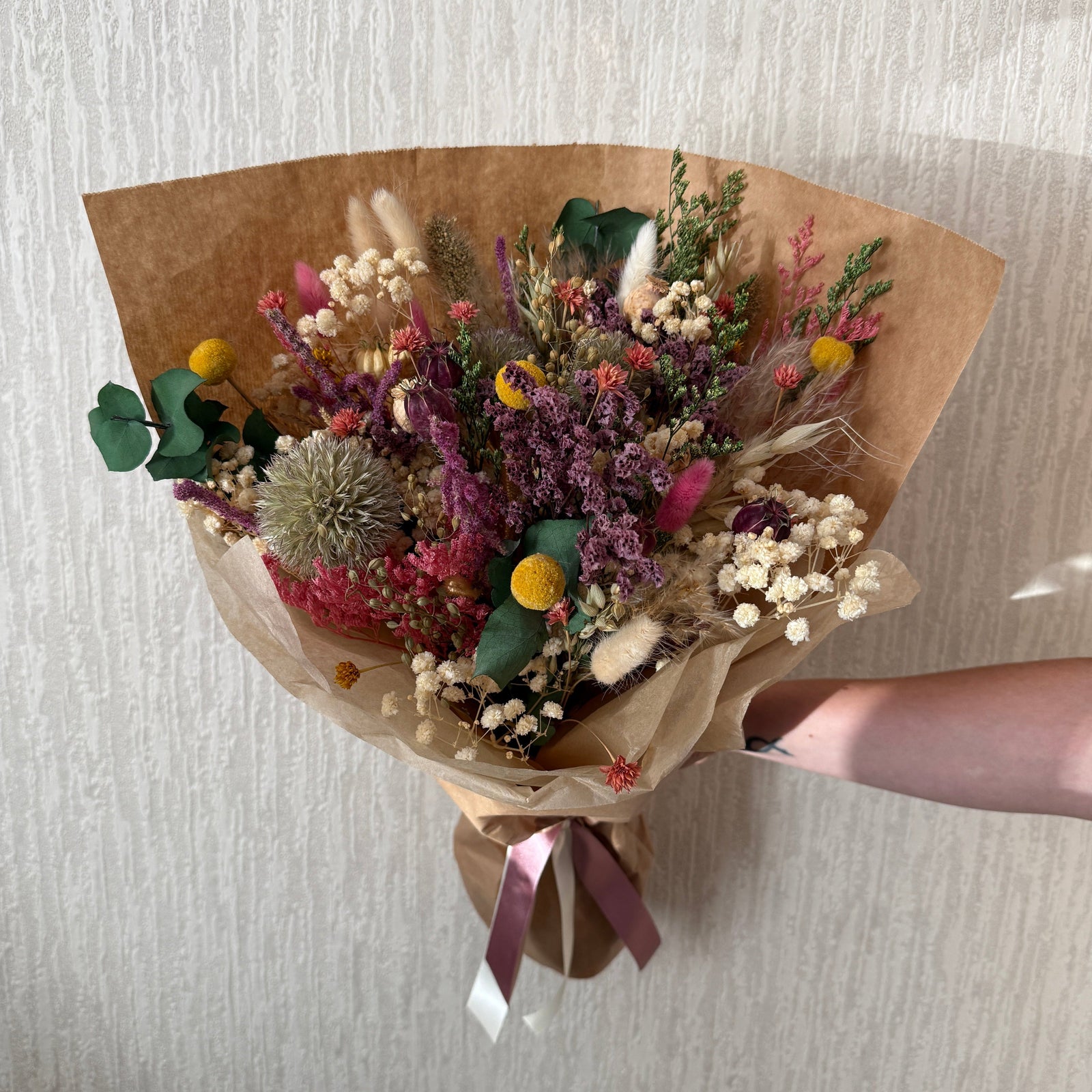 Dried Flower Bouquet | Spring Colour Mix - Pampas Tallo