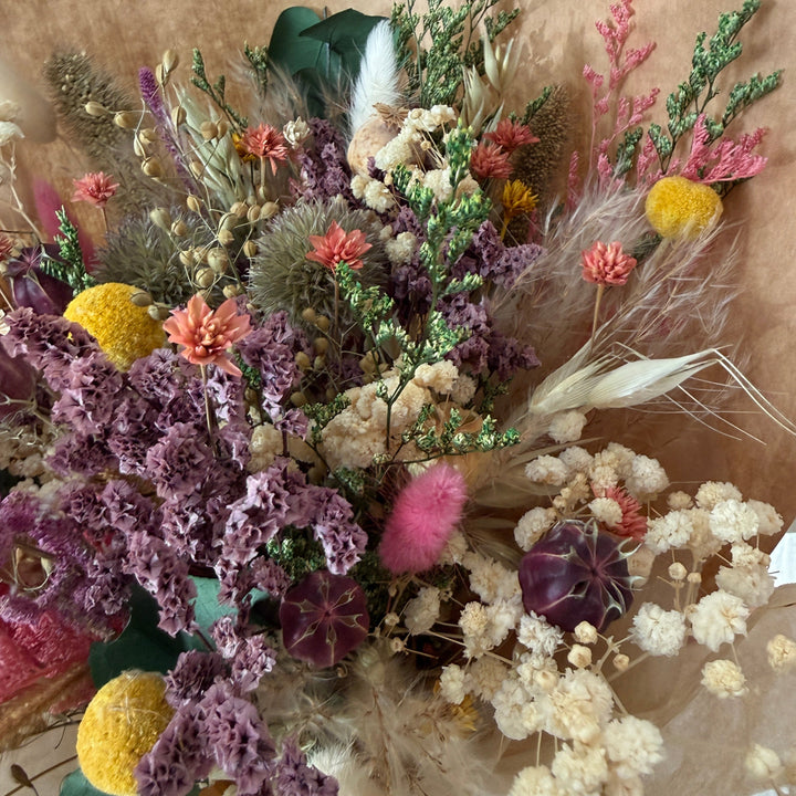 Dried Flower Bouquet | Spring Colour Mix - Pampas Tallo