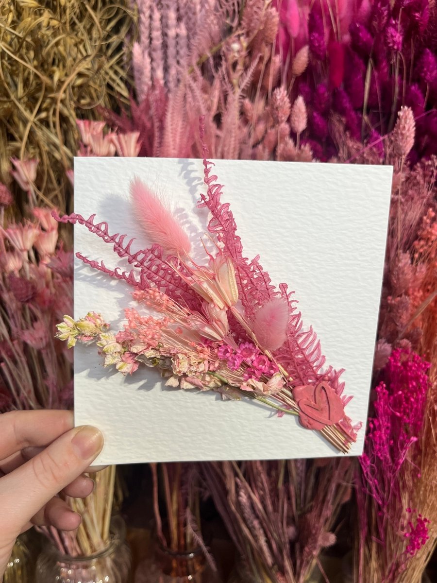 Dried Flower Card - Pampas Tallo