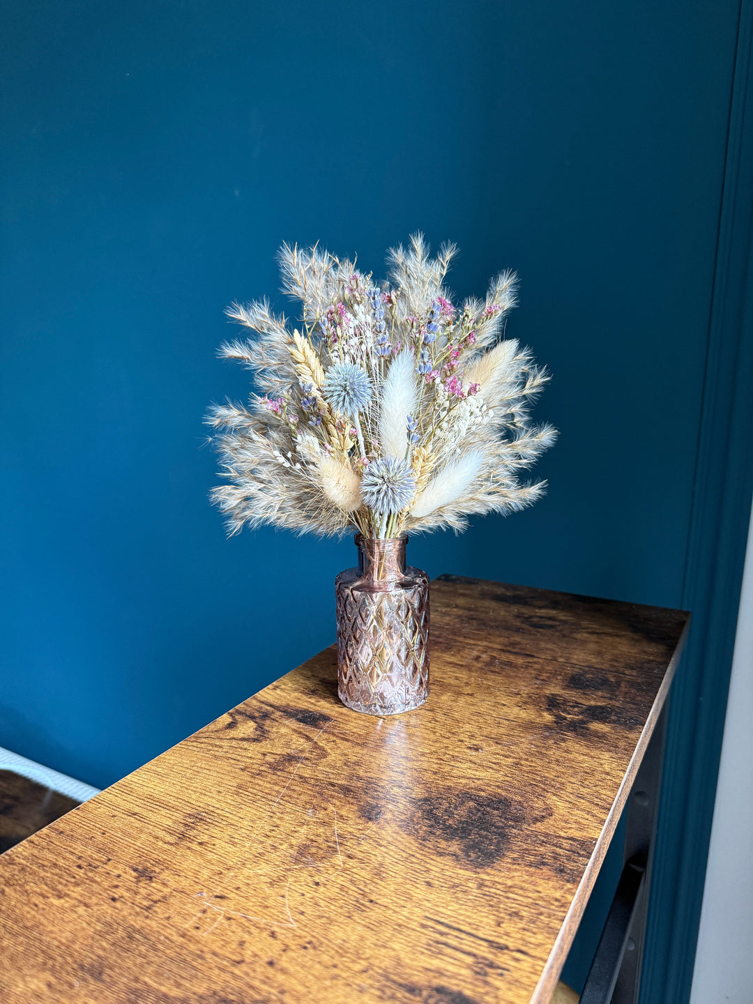 Emma Dried Flower Arrangement | Natural, Berry, Lavender &amp; White - Pampas Tallo