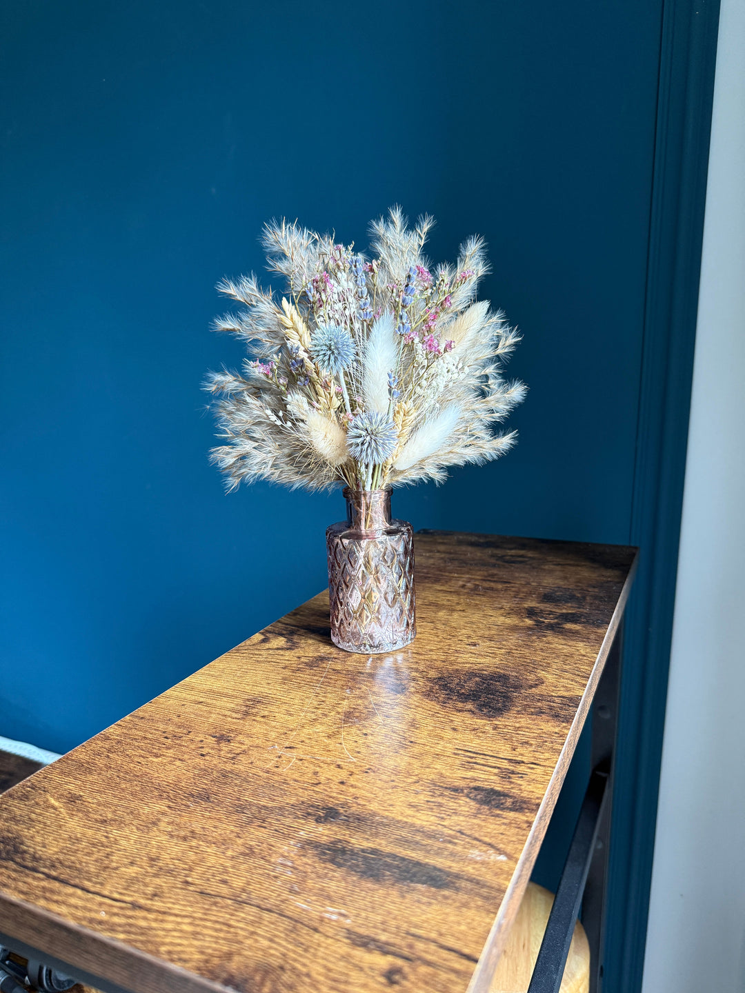 Emma Dried Flower Arrangement | Natural, Berry, Lavender &amp; White - Pampas Tallo