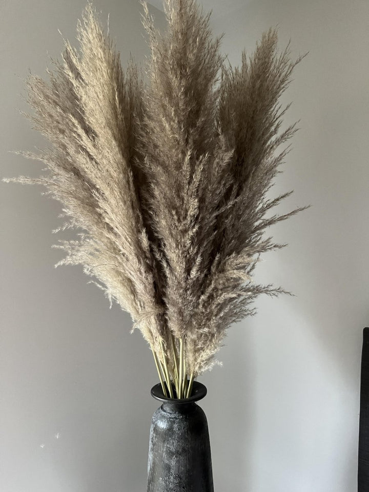 Floor Vase - 40cm Tall Bali Vase - handmade floor vase for pampas grass - Pampas Tallo