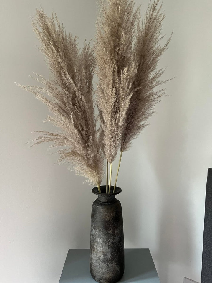 Floor Vase - 40cm Tall Bali Vase - handmade floor vase for pampas grass - Pampas Tallo