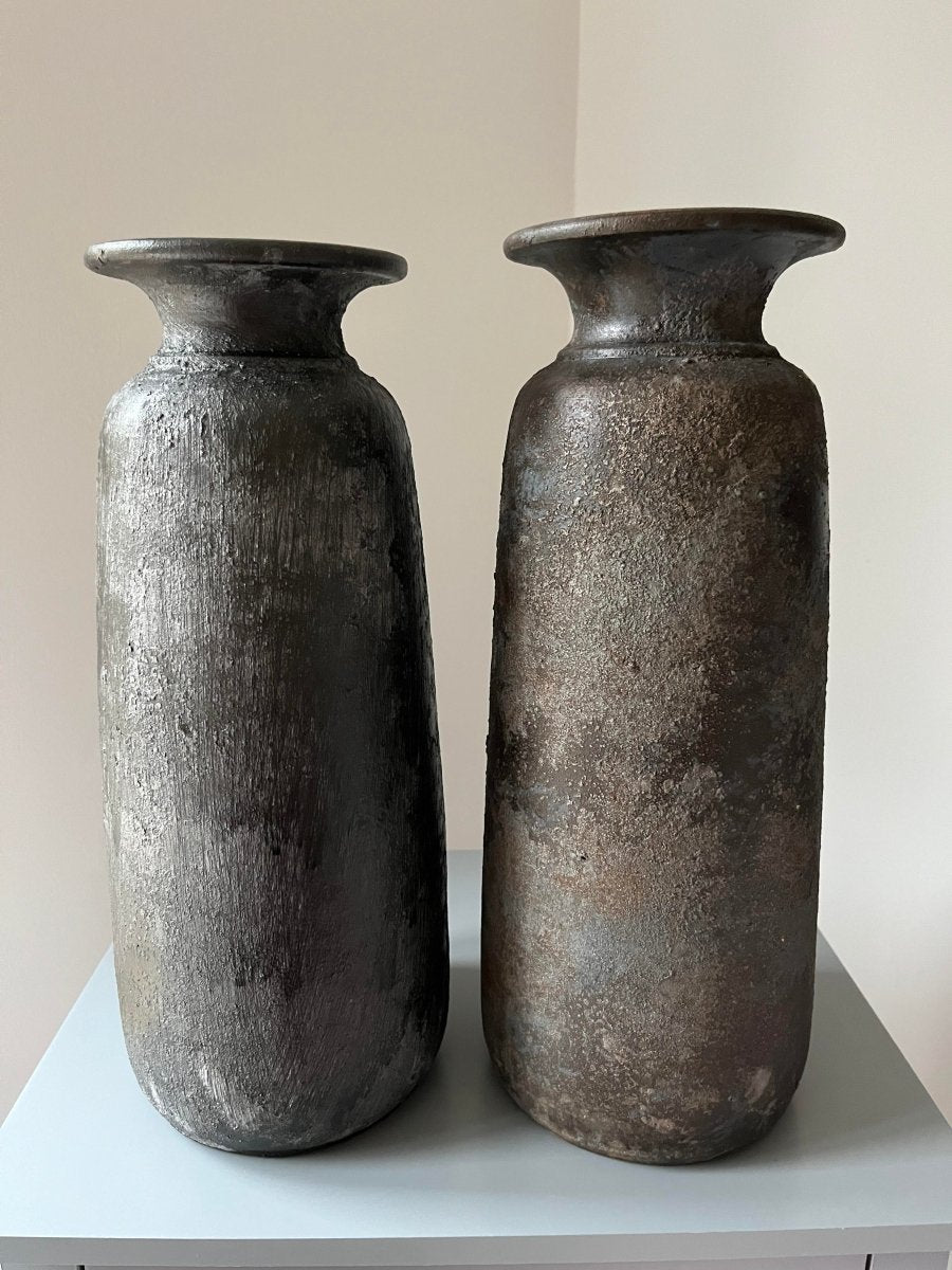 Floor Vase - 40cm Tall Bali Vase - handmade floor vase for pampas grass - Pampas Tallo