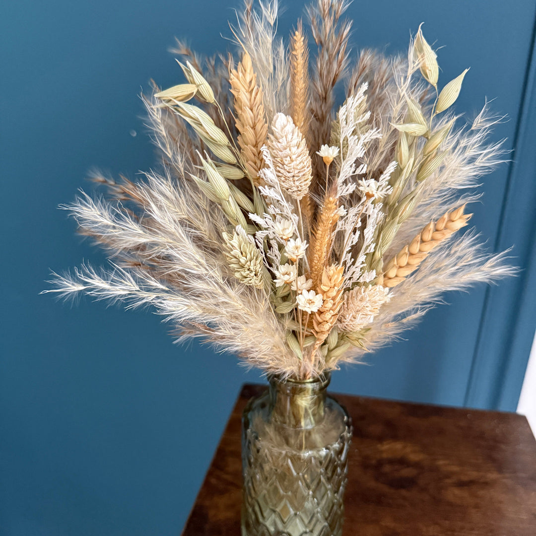 Freya Dried Flower Arrangement | Natural, Cream &amp; Green - Pampas Tallo