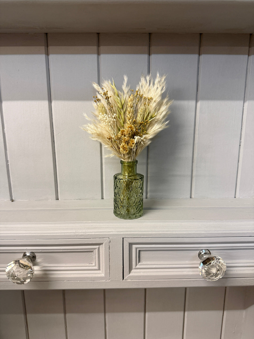 Freya Dried Flower Arrangement | Natural, Cream &amp; Green - Pampas Tallo