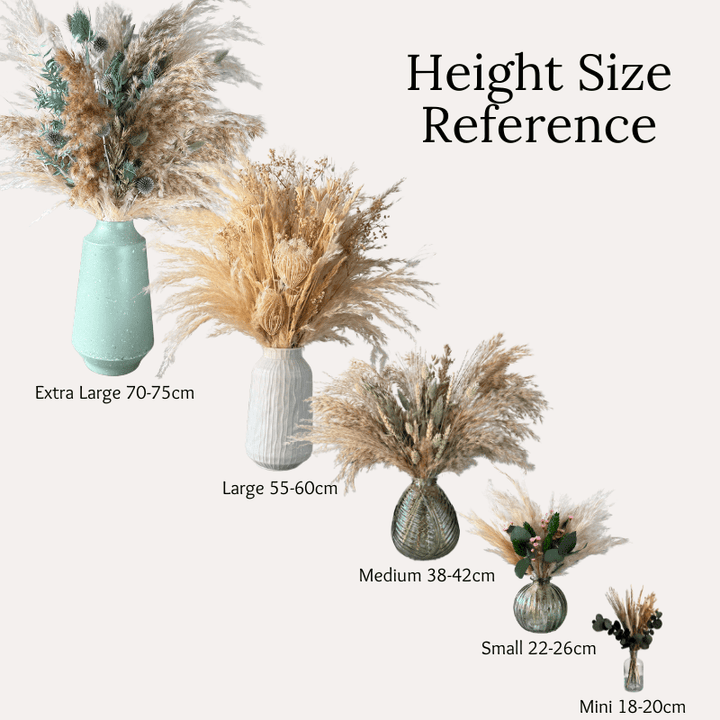 Karen Dried Flower Arrangement In Orange, Yellow, Red, Green & Natural - Pampas Tallo