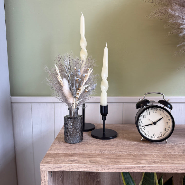 Lola Dried Flower Arrangement | Grey &amp; White - Pampas Tallo