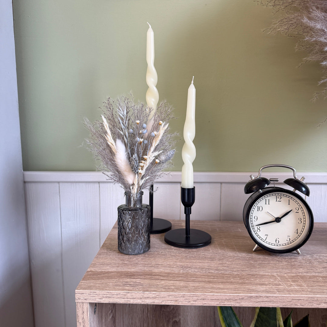 Lola Dried Flower Arrangement | Grey &amp; White - Pampas Tallo