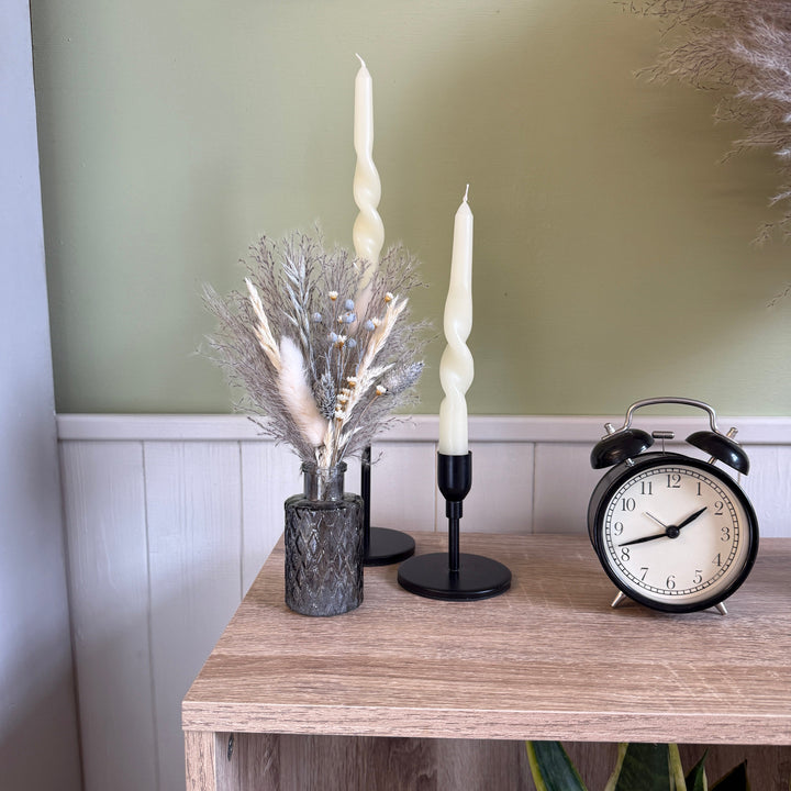 Lola Dried Flower Arrangement | Grey &amp; White - Pampas Tallo
