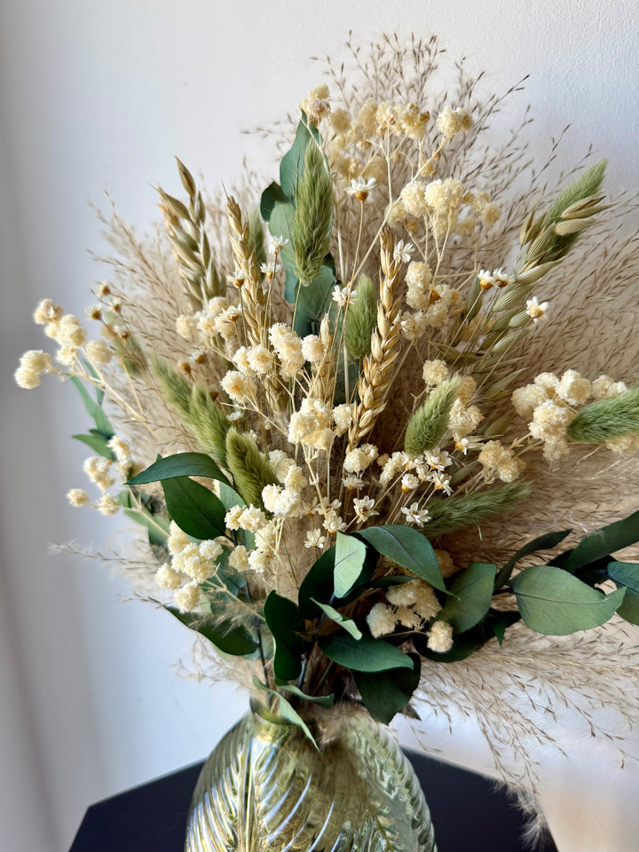 Nova Dried Flower Arrangement | Sage Green, Natural &amp; White - Pampas Tallo