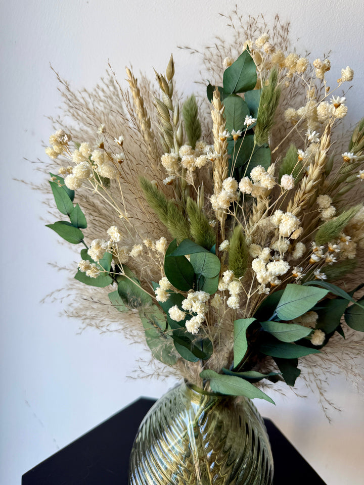 Nova Dried Flower Arrangement | Sage Green, Natural &amp; White - Pampas Tallo