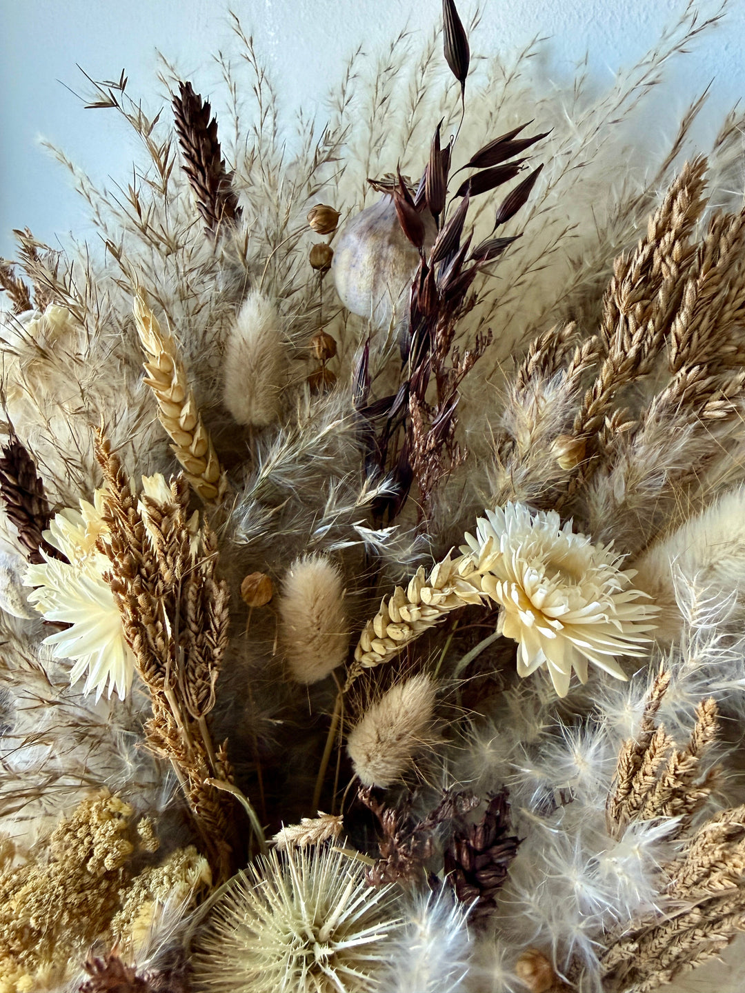 Olivia Dried Flower Arrangement | Natural, Cream &amp; Brown - Pampas Tallo