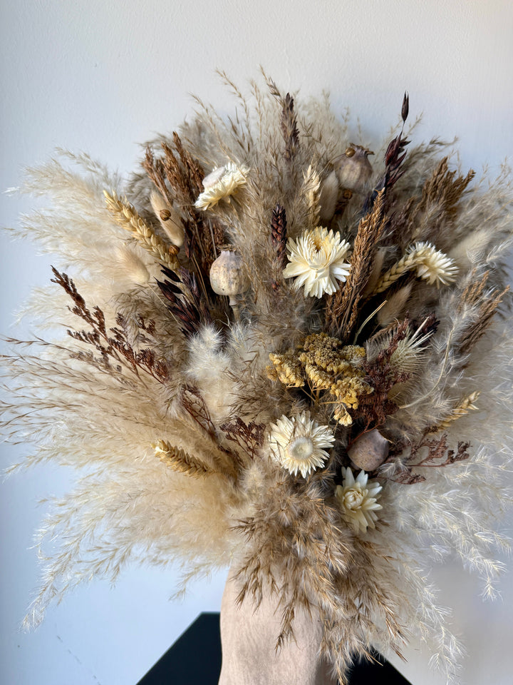 Olivia Dried Flower Arrangement | Natural, Cream &amp; Brown - Pampas Tallo
