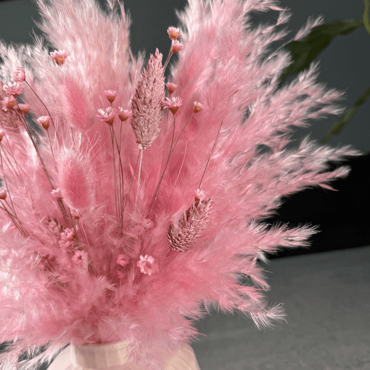 Penelope Dried Flower Arrangement In Pink - Pampas Tallo