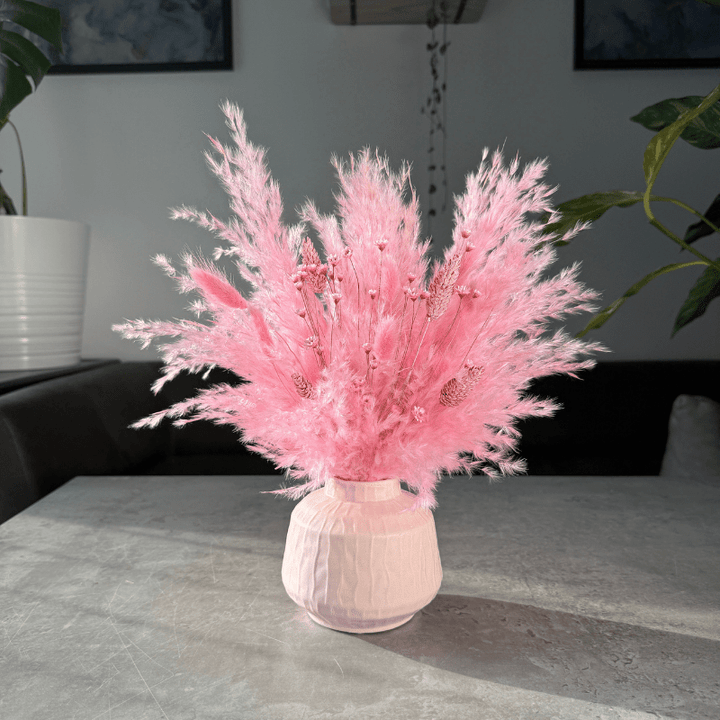 Penelope Dried Flower Arrangement In Pink - Pampas Tallo