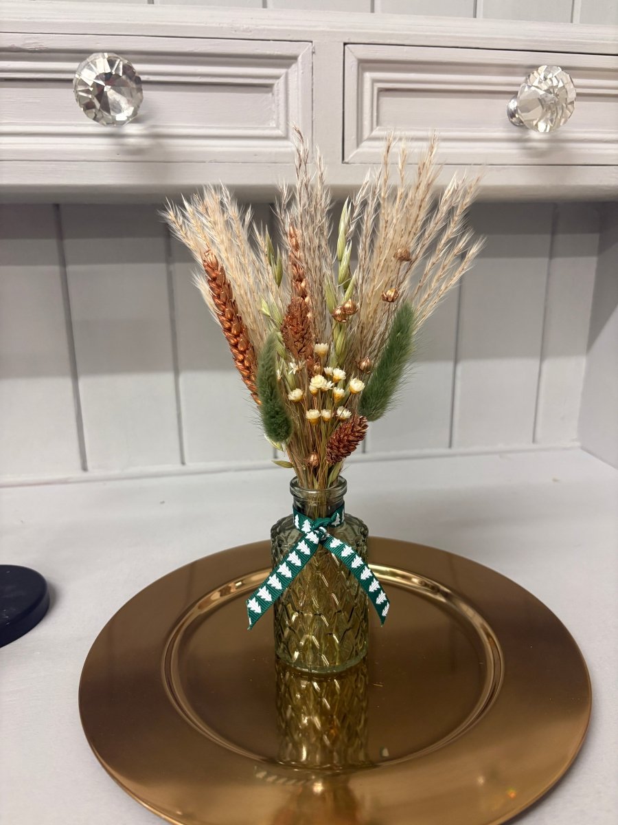 Sage & Bronze Christmas Arrangements - Pampas Tallo