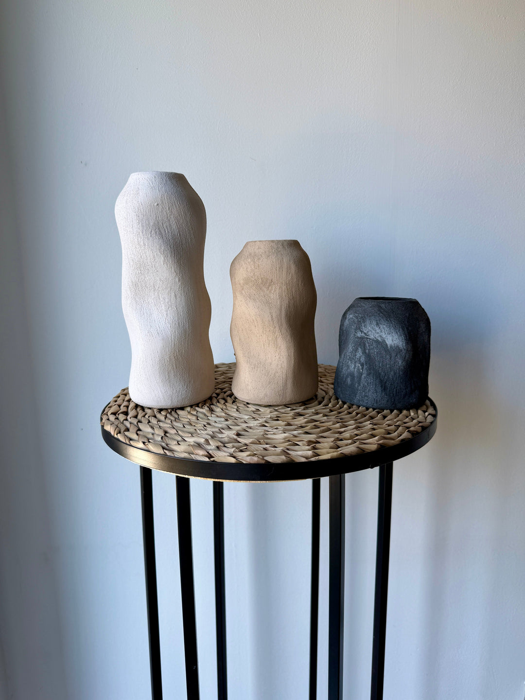 Sculpt Vase | White, Nude or Coal - Pampas Tallo