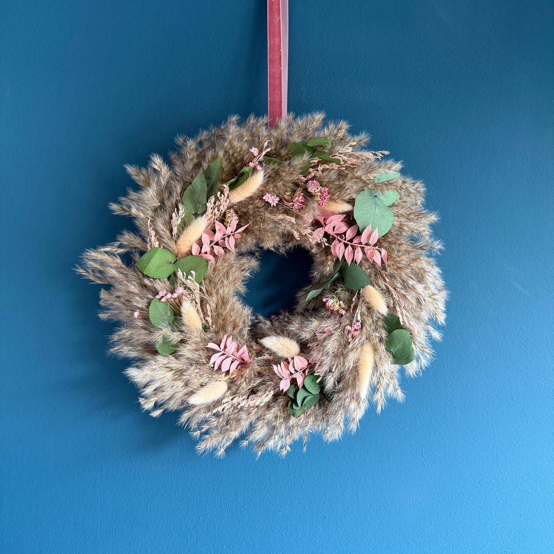 Summer Wreath Workshop: Sun 28th June 1pm - 3pm - Pampas Tallo