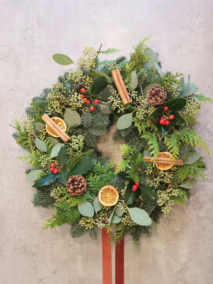 Custom Made Christmas Wreath - Pampas Tallo
